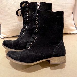 Mia Black Lace Up Boots